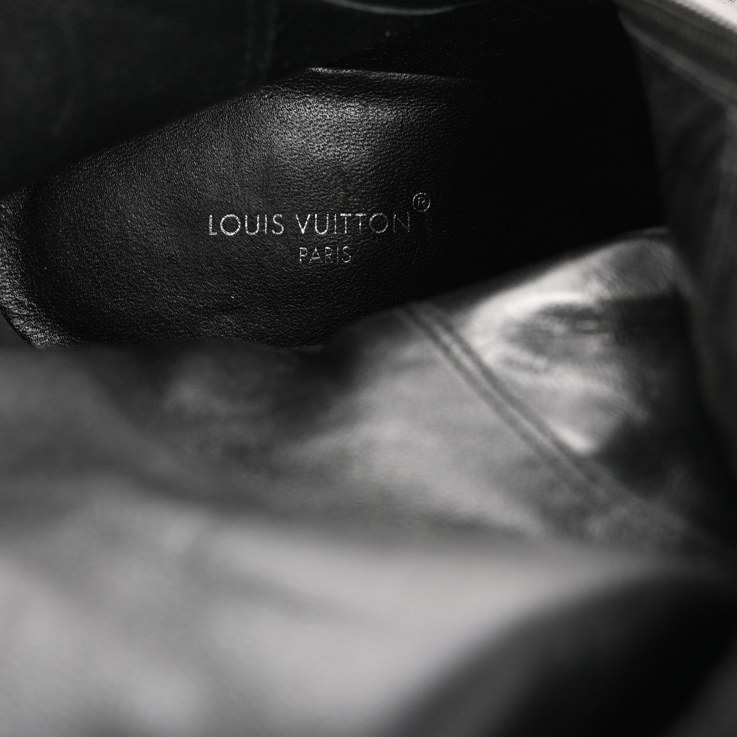 Calfskin Sparkle High Boot 37 Black