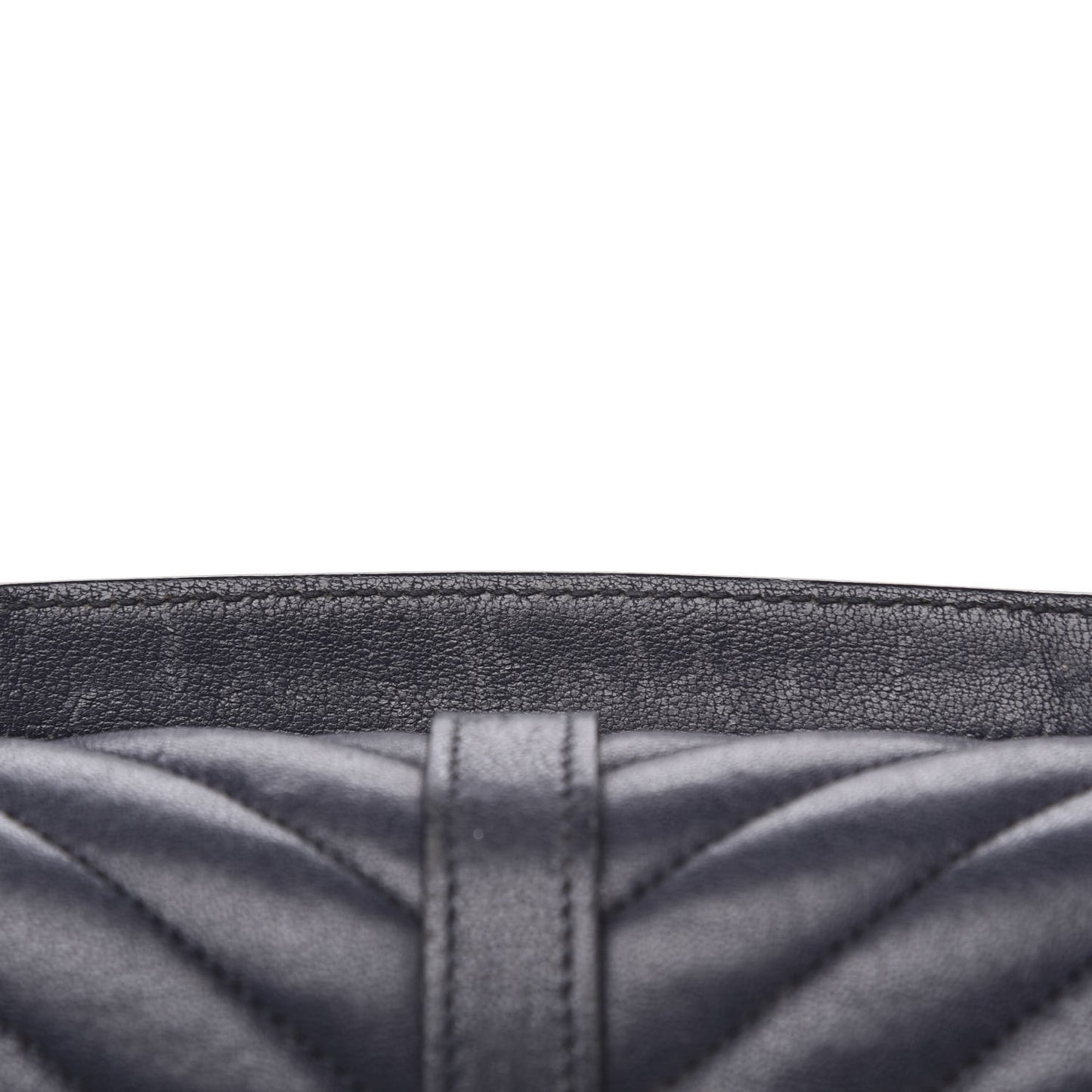 Sheepskin Matelasse Chevron Monogram Medium College Bag Deep Marine