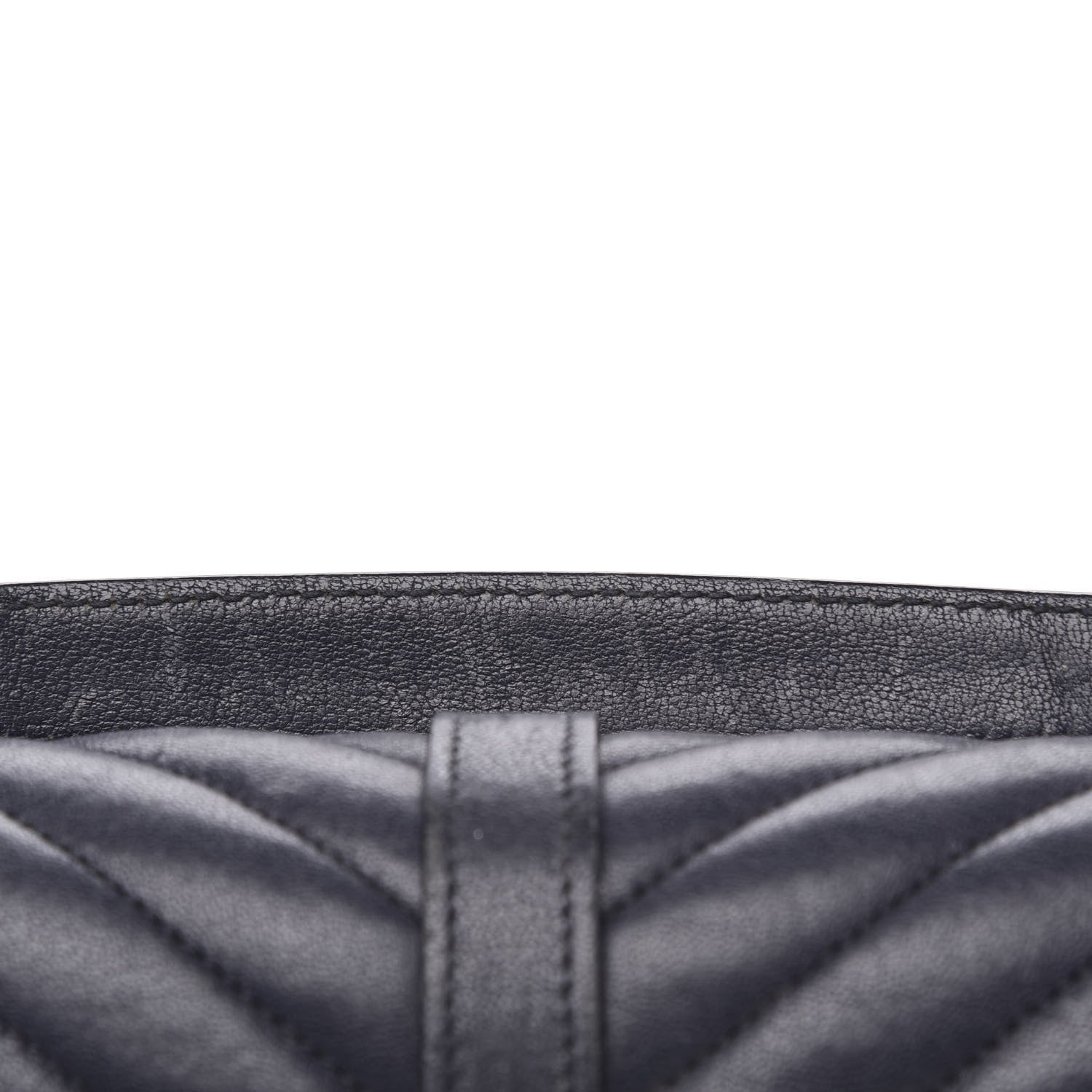 Saint Laurent Sheepskin Matelasse Chevron Monogram Medium College Bag Deep Marine 13 of 18