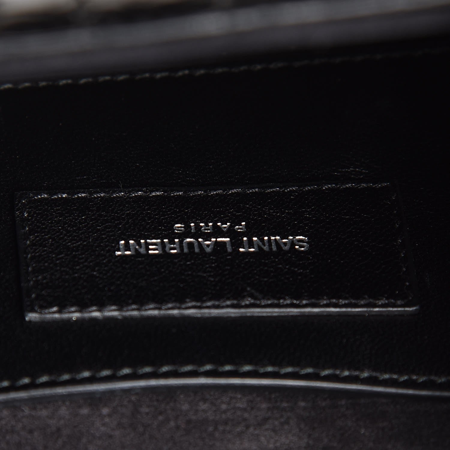 Saint Laurent Croc Calfskin Embossed Small Classic Monogram Kate Tassel Satchel Black 6 of 7