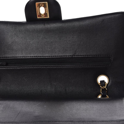 Chanel Lambskin Quilted Medium Double Flap Black 9 of 9