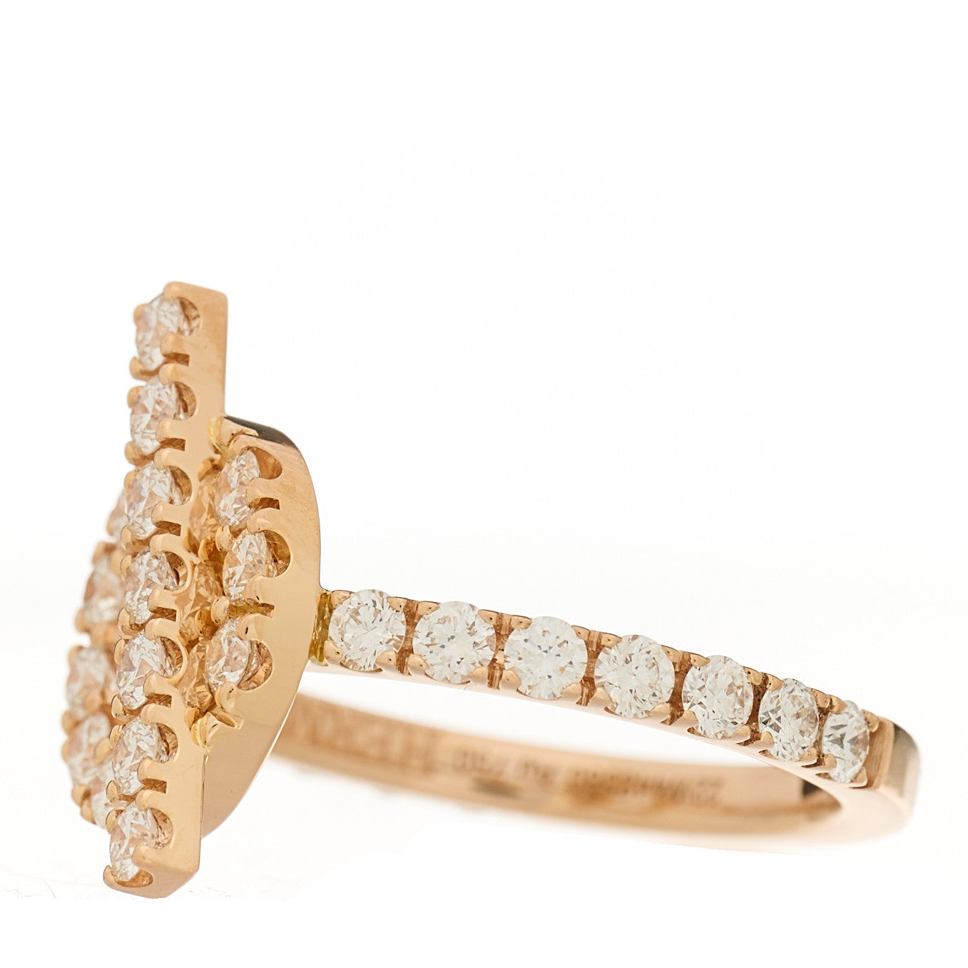 18K Rose Gold Diamond Finesse Ring 50 5.25