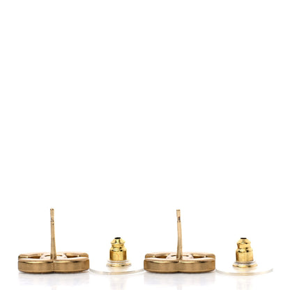 Chanel Crystal CC Earrings Gold 3 of 5