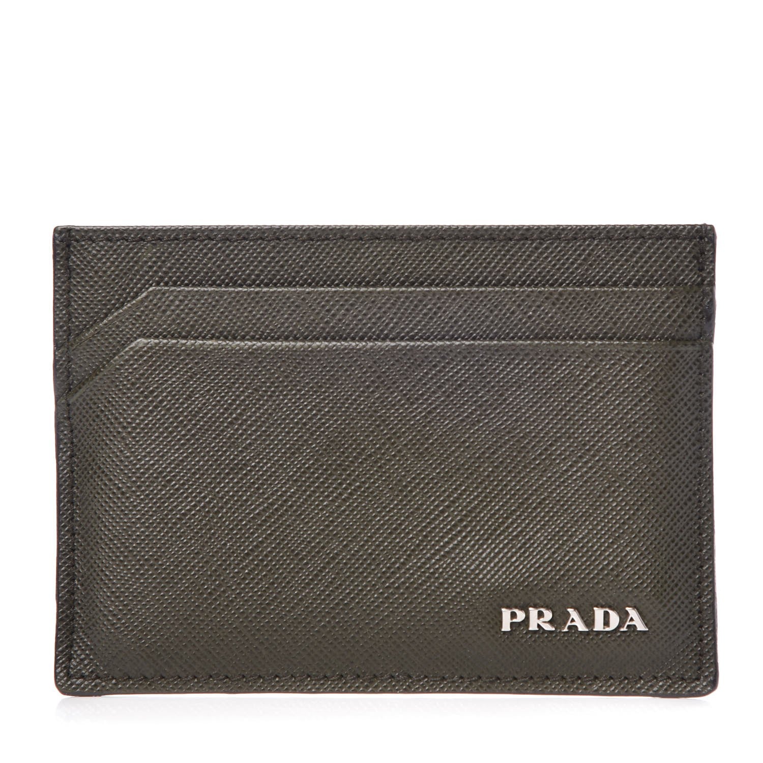 Prada Saffiano Card Case Militare 1 of 7
