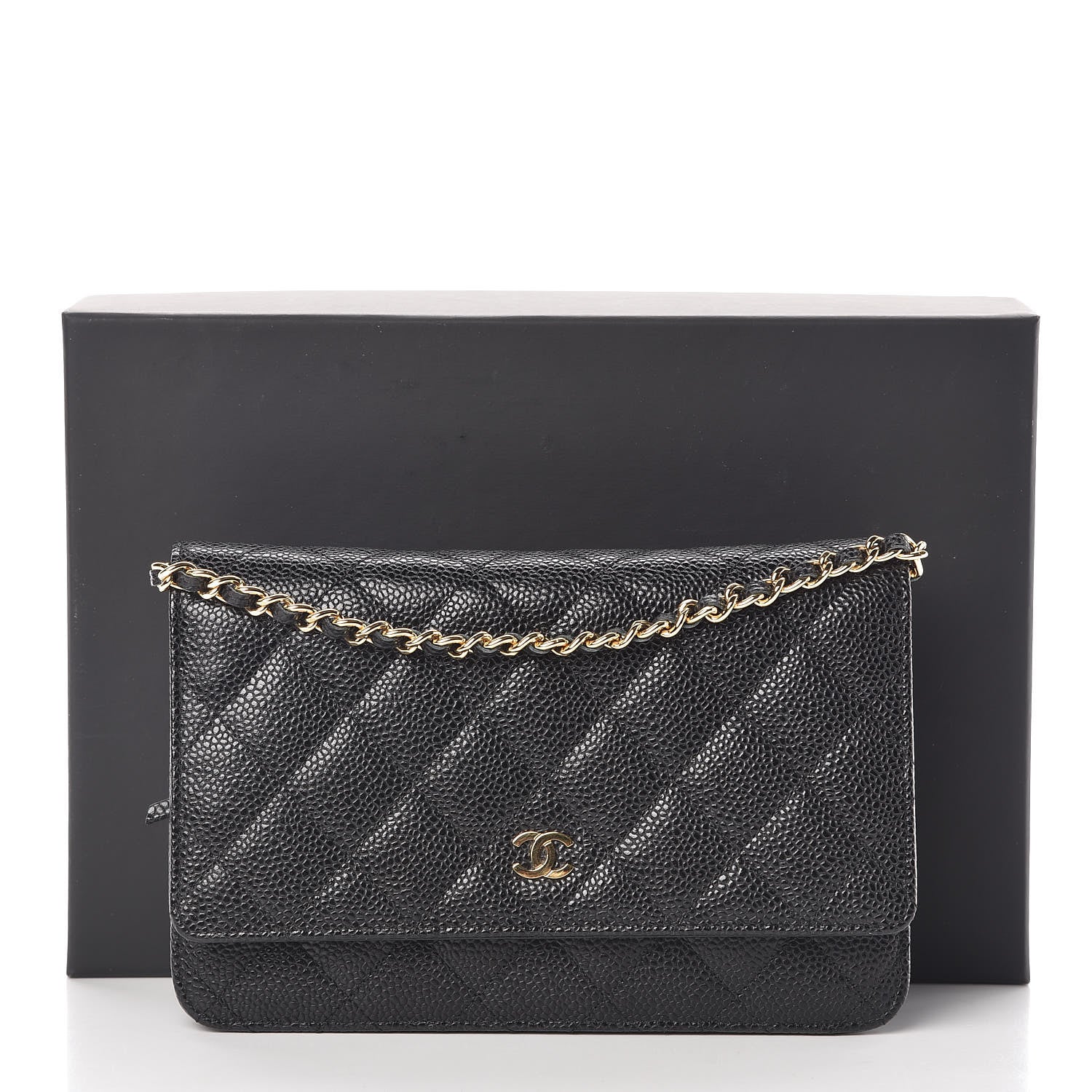 Chanel Caviar Quilted Wallet On Chain WOC Black 11 of 11