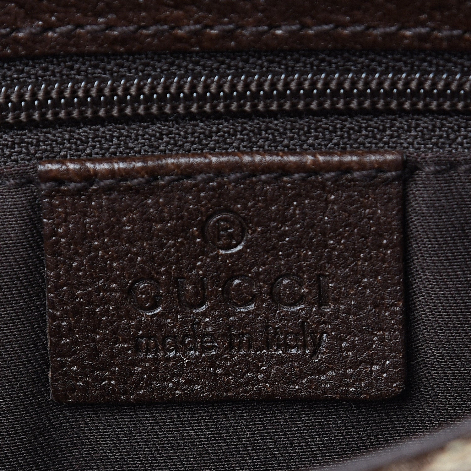 Gucci Monogram Waist Pouch Bag Dark Brown 5 of 9