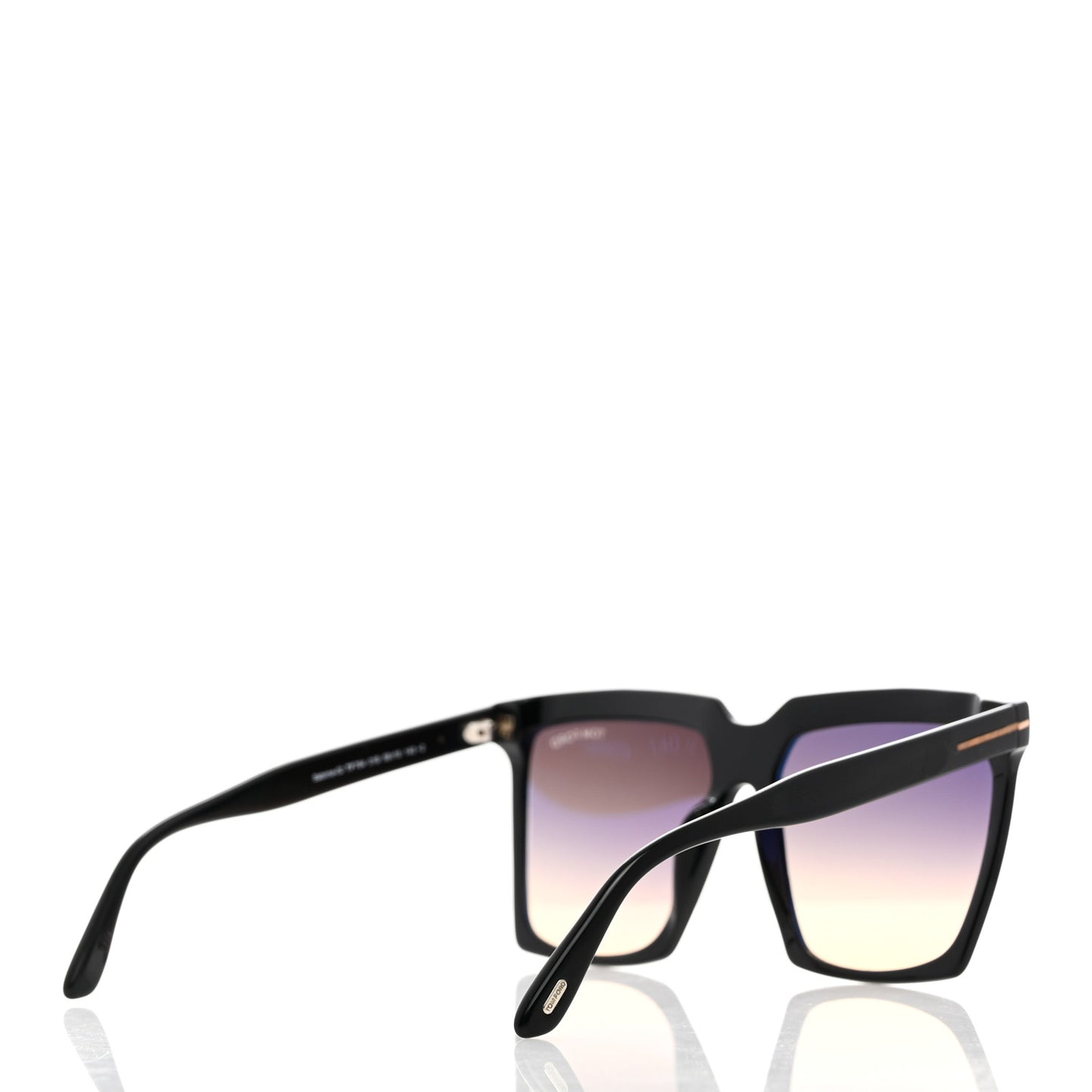 Acetate Sabrina Square Sunglasses TF764 Black