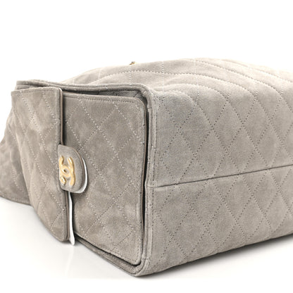 Chanel Suede Quilted Medium Chanel 25 Handbag Grey 10 of 11