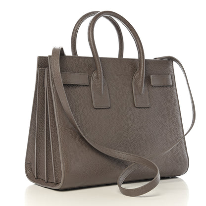 Saint Laurent Grained Calfskin Small Sac De Jour Fog 2 of 8