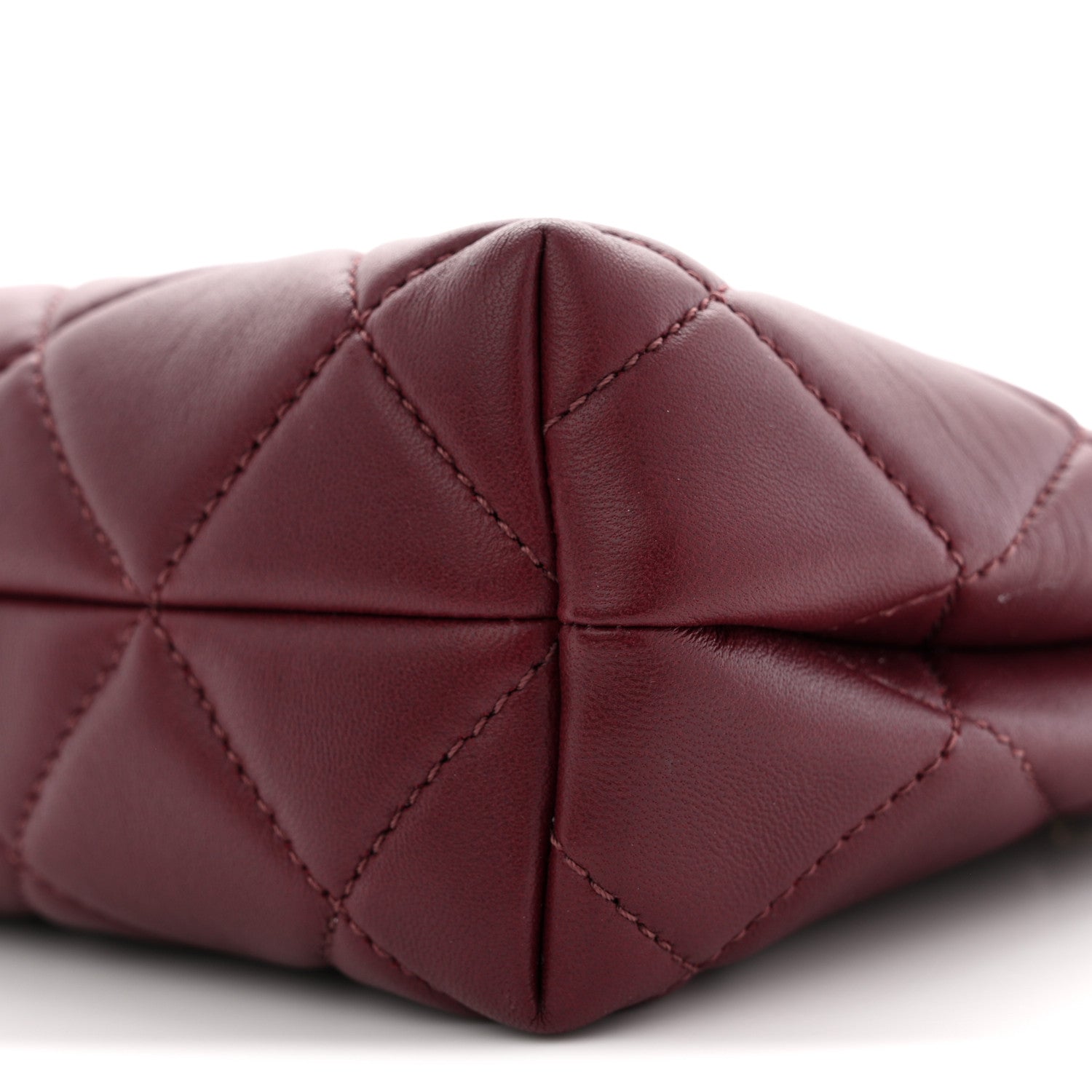 Chanel Lambskin Quilted Small Eyes On You Shopping Bag Dark Burgundy 10 of 11