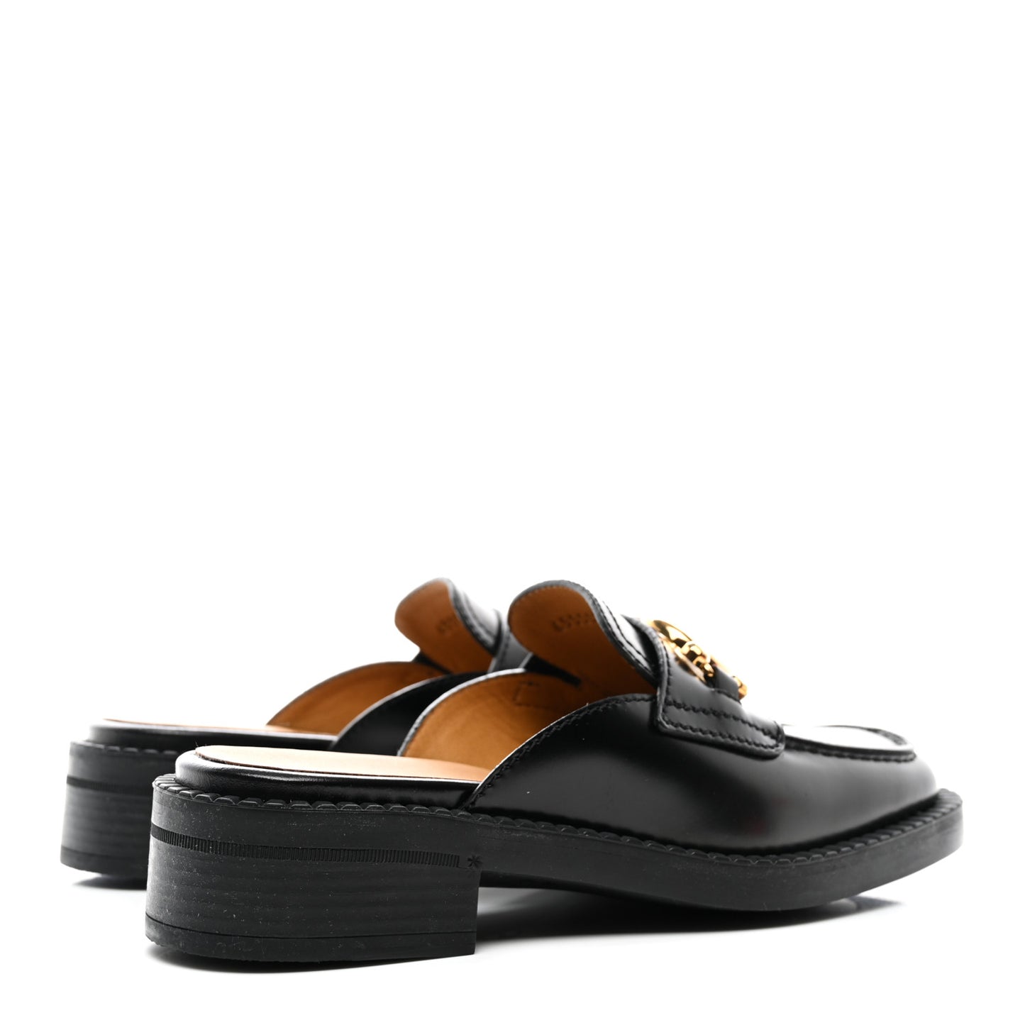 Spice Lux Womens Interlocking G Slippers 35 Black