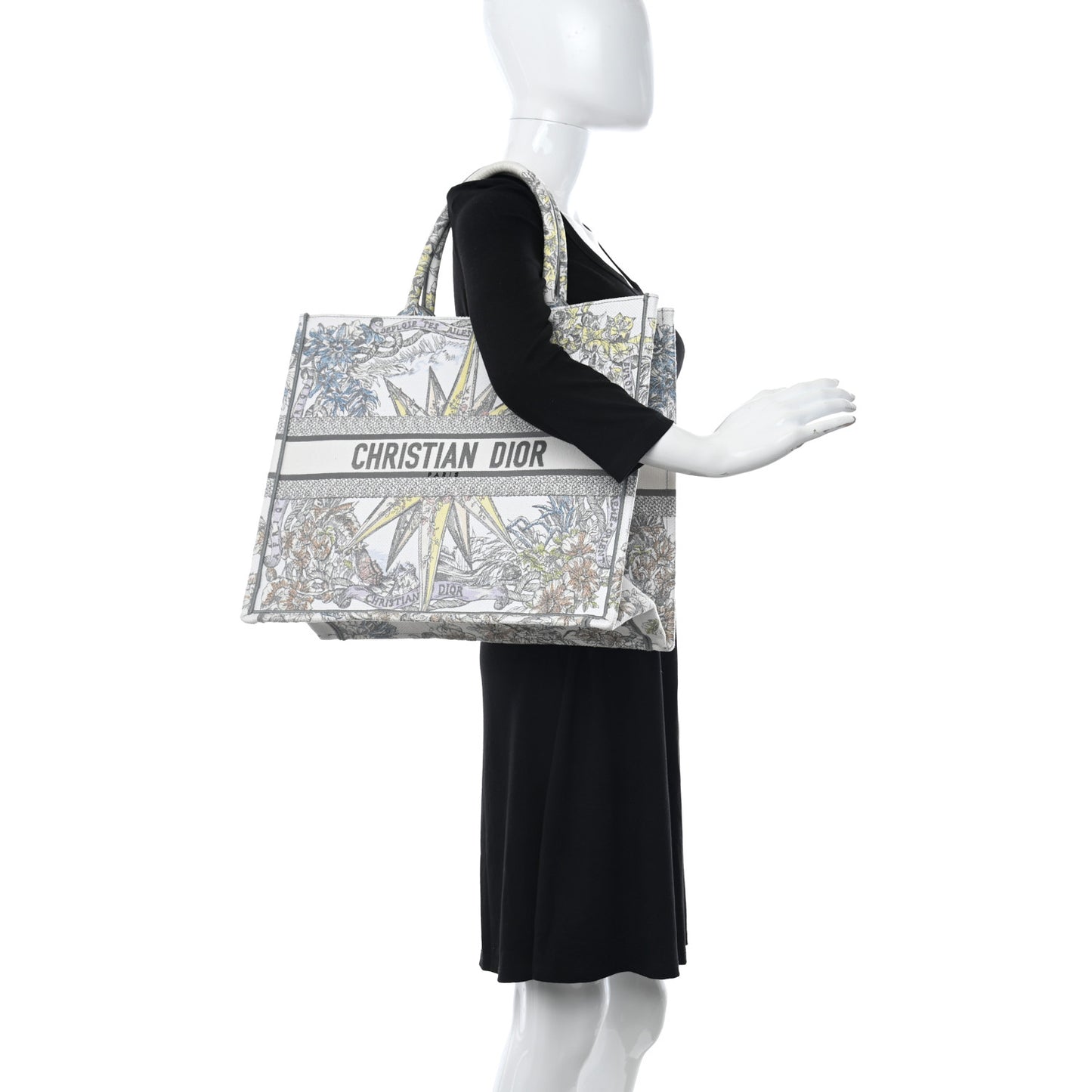Canvas Embroidered Large Rêve d'Infini Book Tote Multicolor