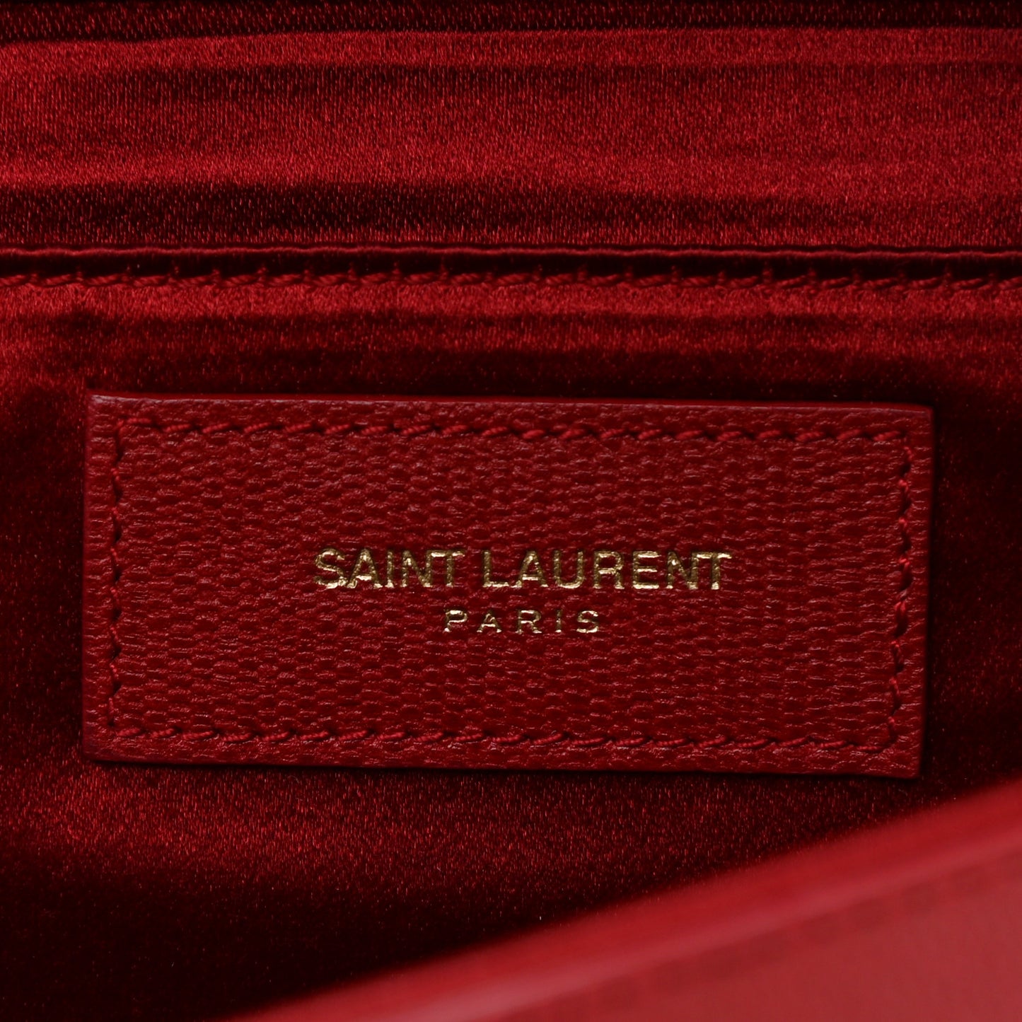 Textured Calfskin Classic Y Ligne Clutch Red