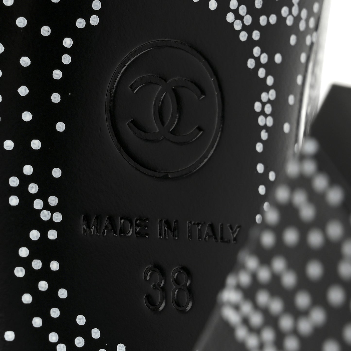 Calfskin Camellia Printed Ankle Boots 38 Black White