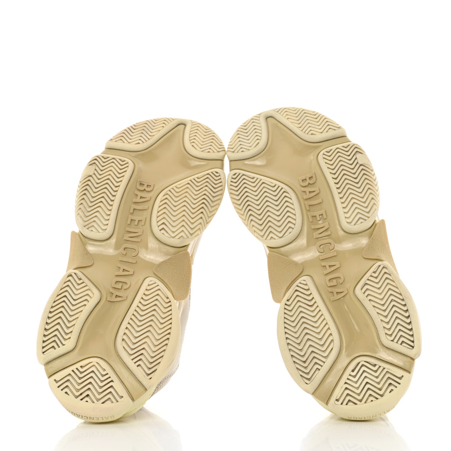 Fabric Mesh Womens Triple S Sneakers 39 White