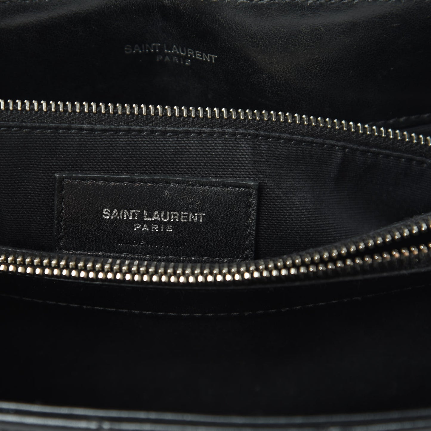 Calfskin Y Quilted Monogram Medium Loulou Chain Satchel Black