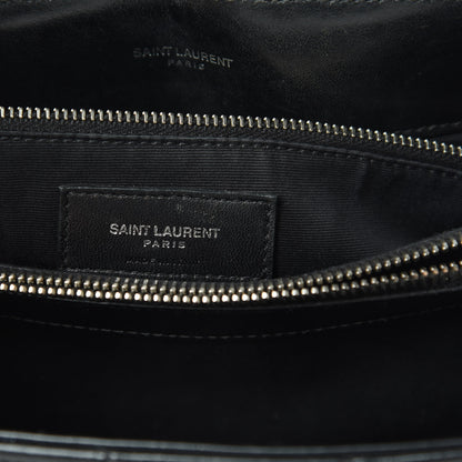 Saint Laurent Calfskin Y Quilted Monogram Medium Loulou Chain Satchel Black 6 of 20