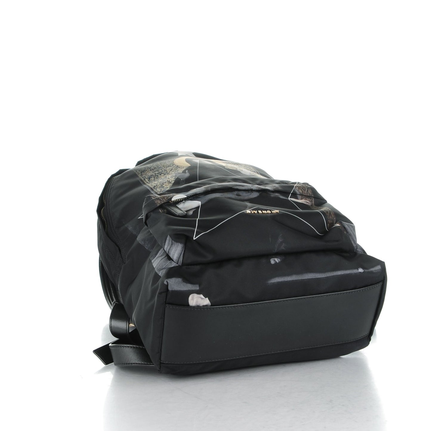 Nylon Calfskin Madonna Backpack Black