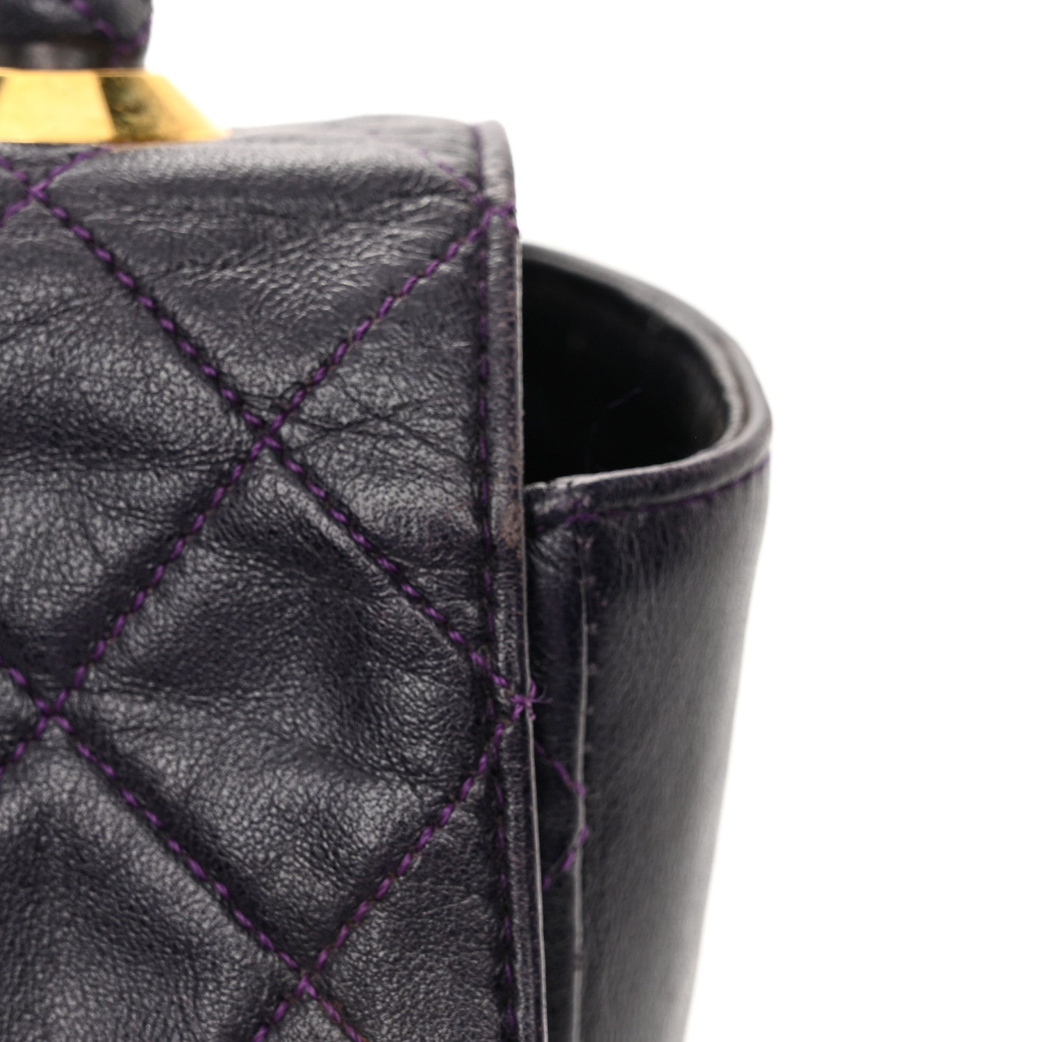 Chanel Lambskin Quilted Medium Kelly Flap Purple 23 of 23