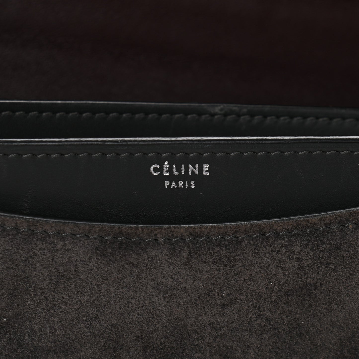 Suede Small Case Chain Flap Grey