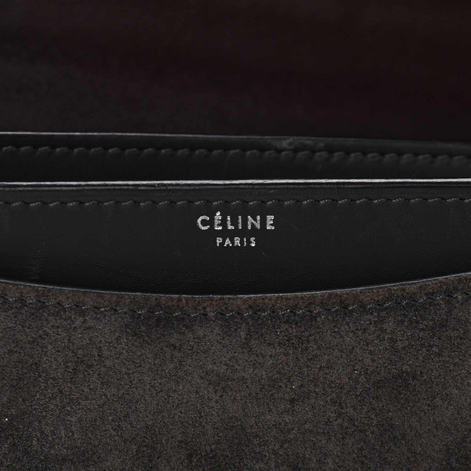 Celine Suede Small Case Chain Flap Grey 8 of 12