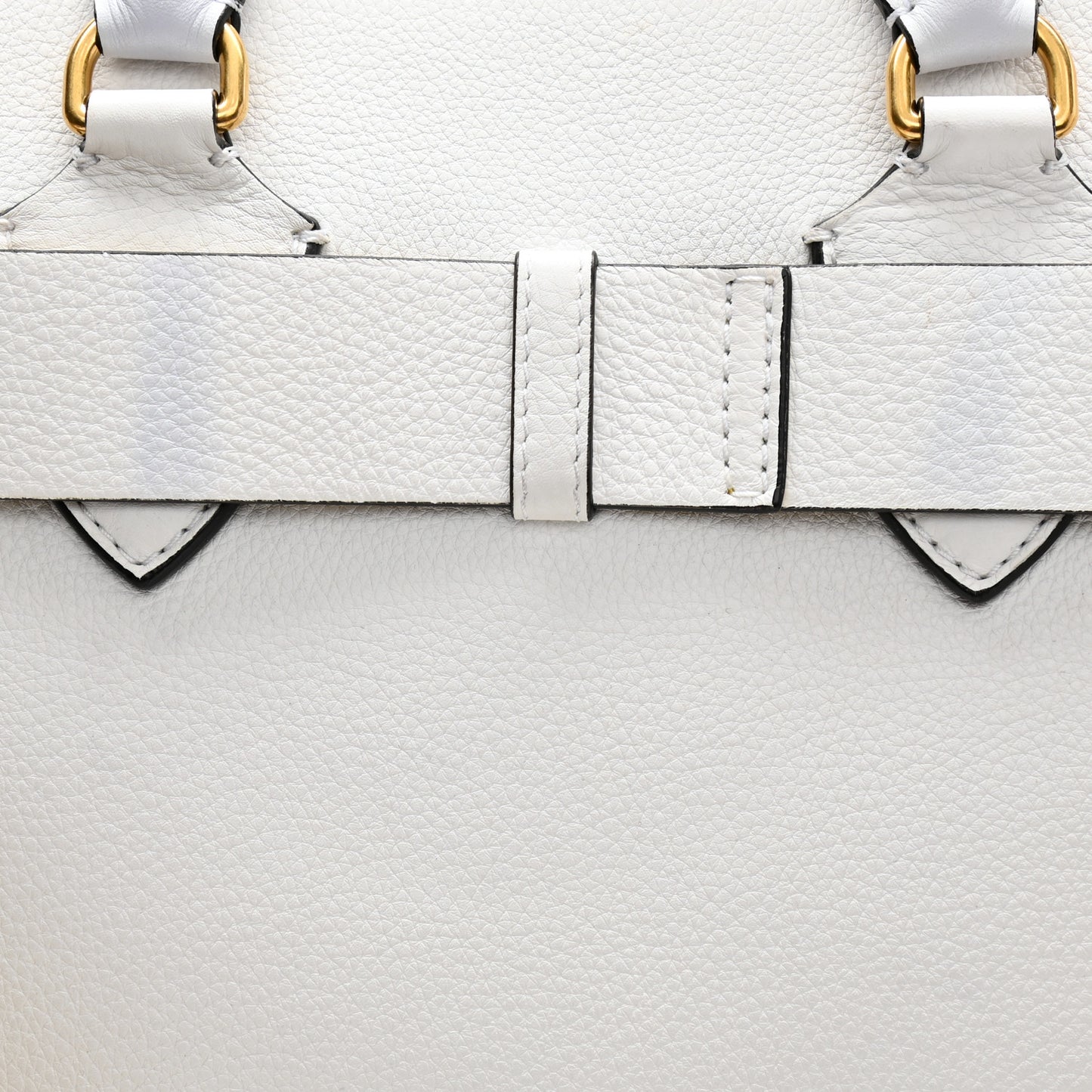 Soft Grain Calfskin Medium Belt Bag Chalk White