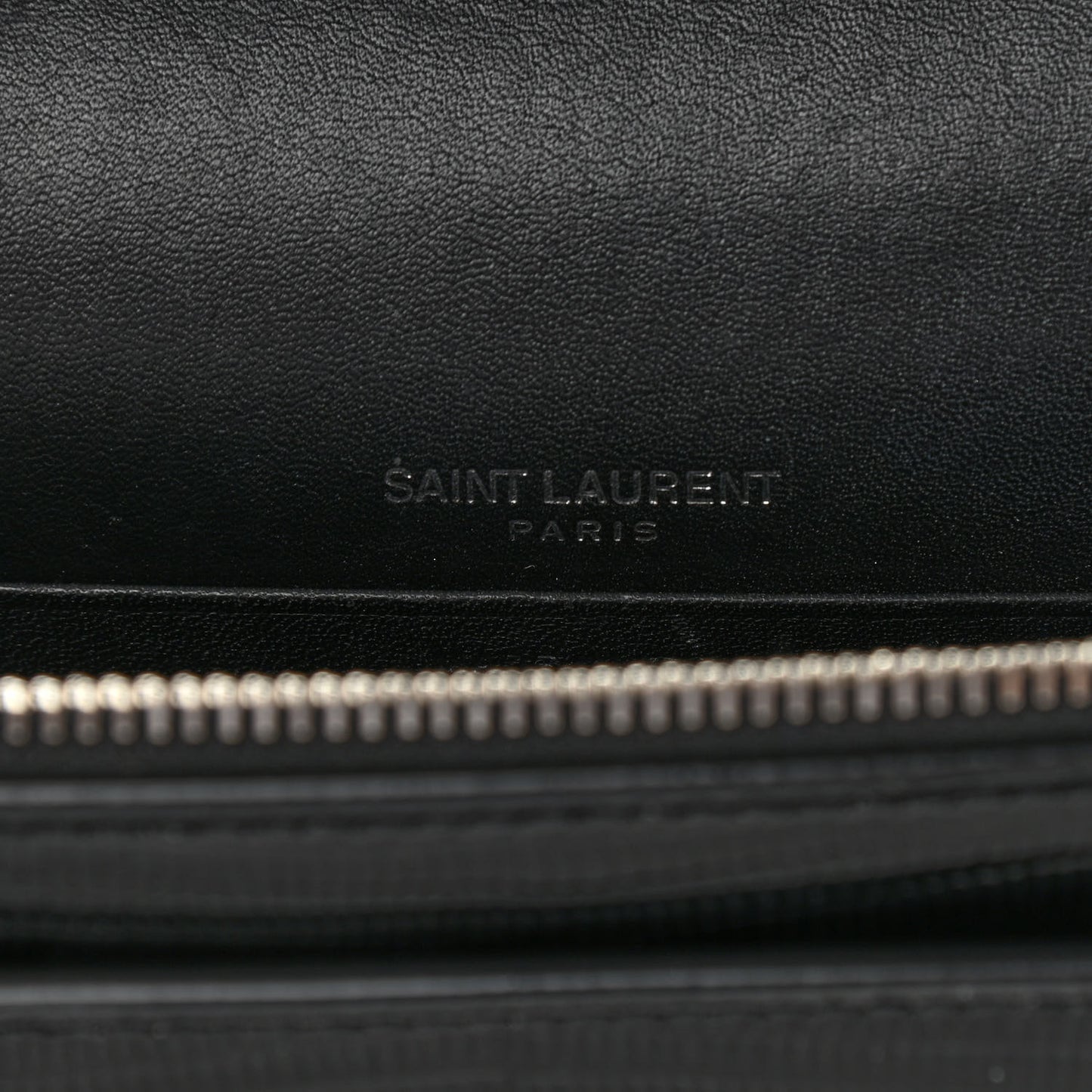 Calfskin Lizard Embossed Monogram Sunset Chain Wallet Black