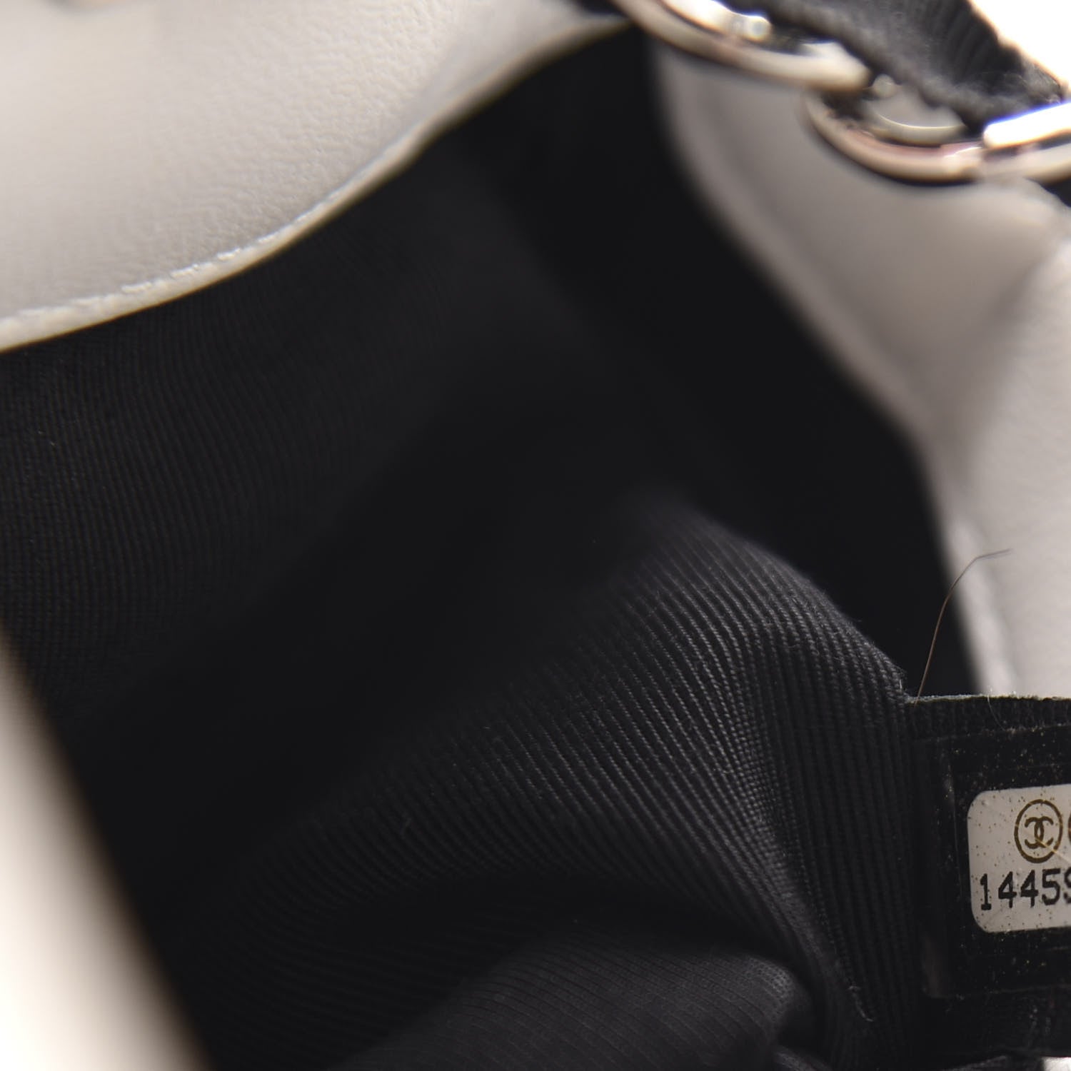 Chanel Patent Hand Embroidered Medium Just Mademoiselle White 9 of 12