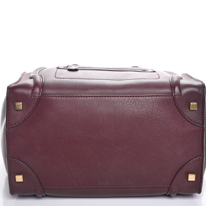 Celine Smooth Calfskin Mini Luggage Burgundy 9 of 9