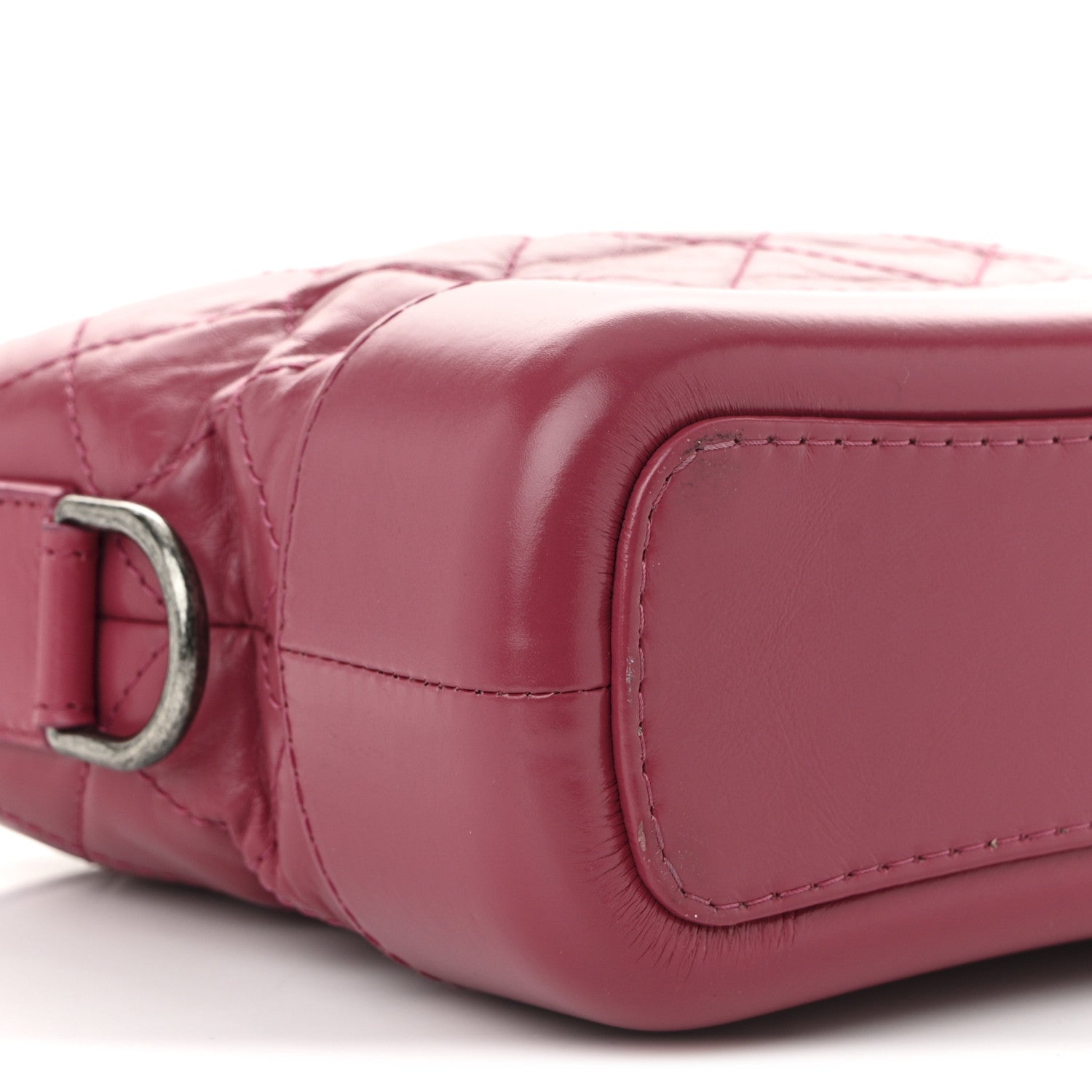 Chanel Aged Calfskin Quilted Small Gabrielle Hobo Fuchsia 9 of 10