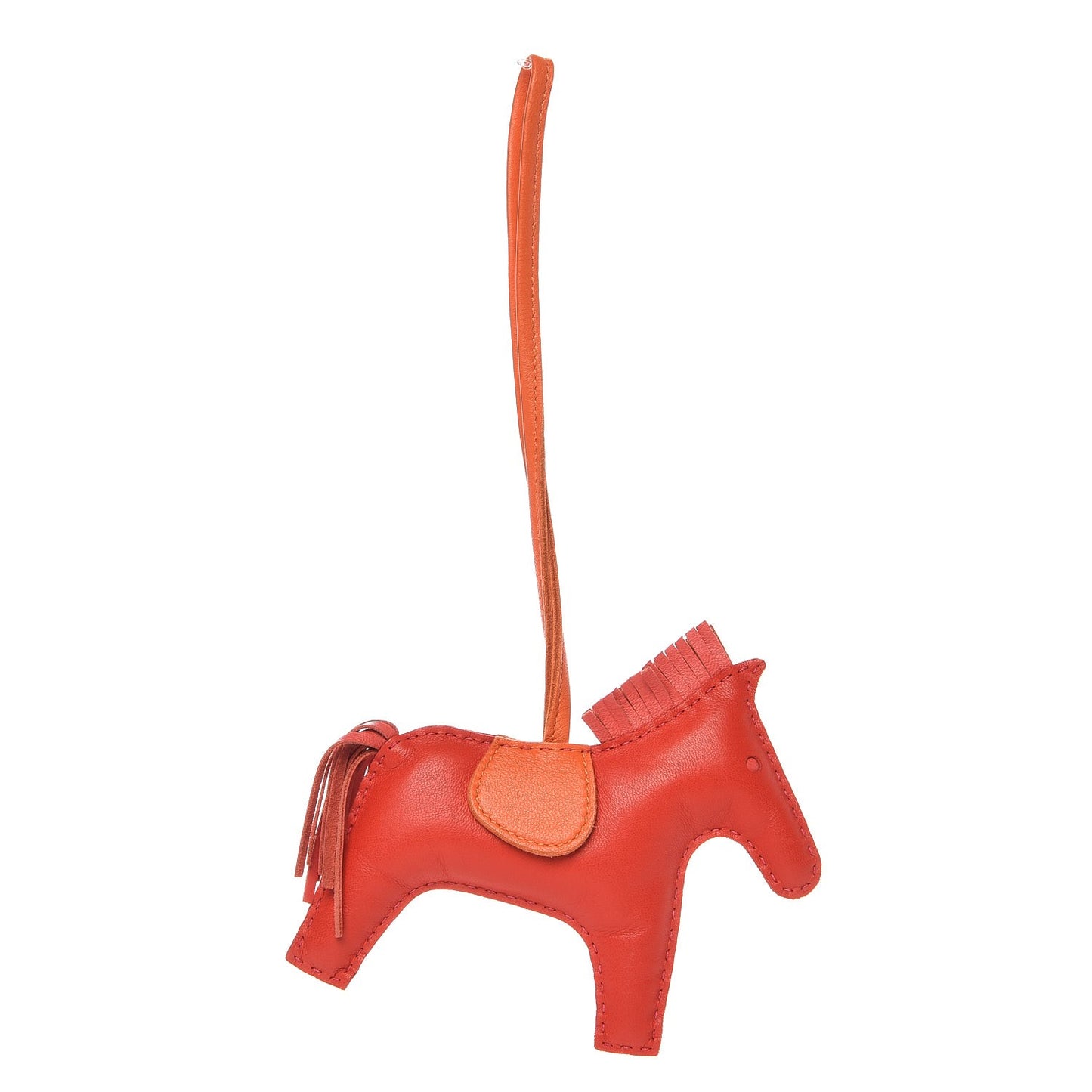 Milo Lambskin Grigri Rodeo Horse Bag Charm MM Rouge Rose Indien Jaipur Feu