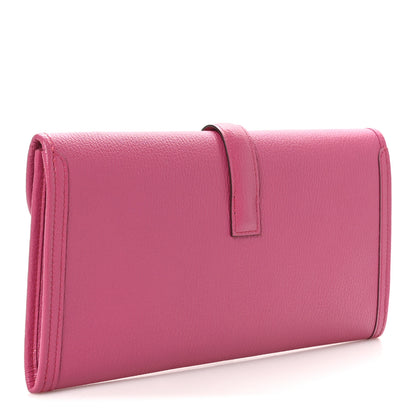 Hermes Chevre Mysore Jige Elan 29 Clutch Rose Shocking 3 of 8