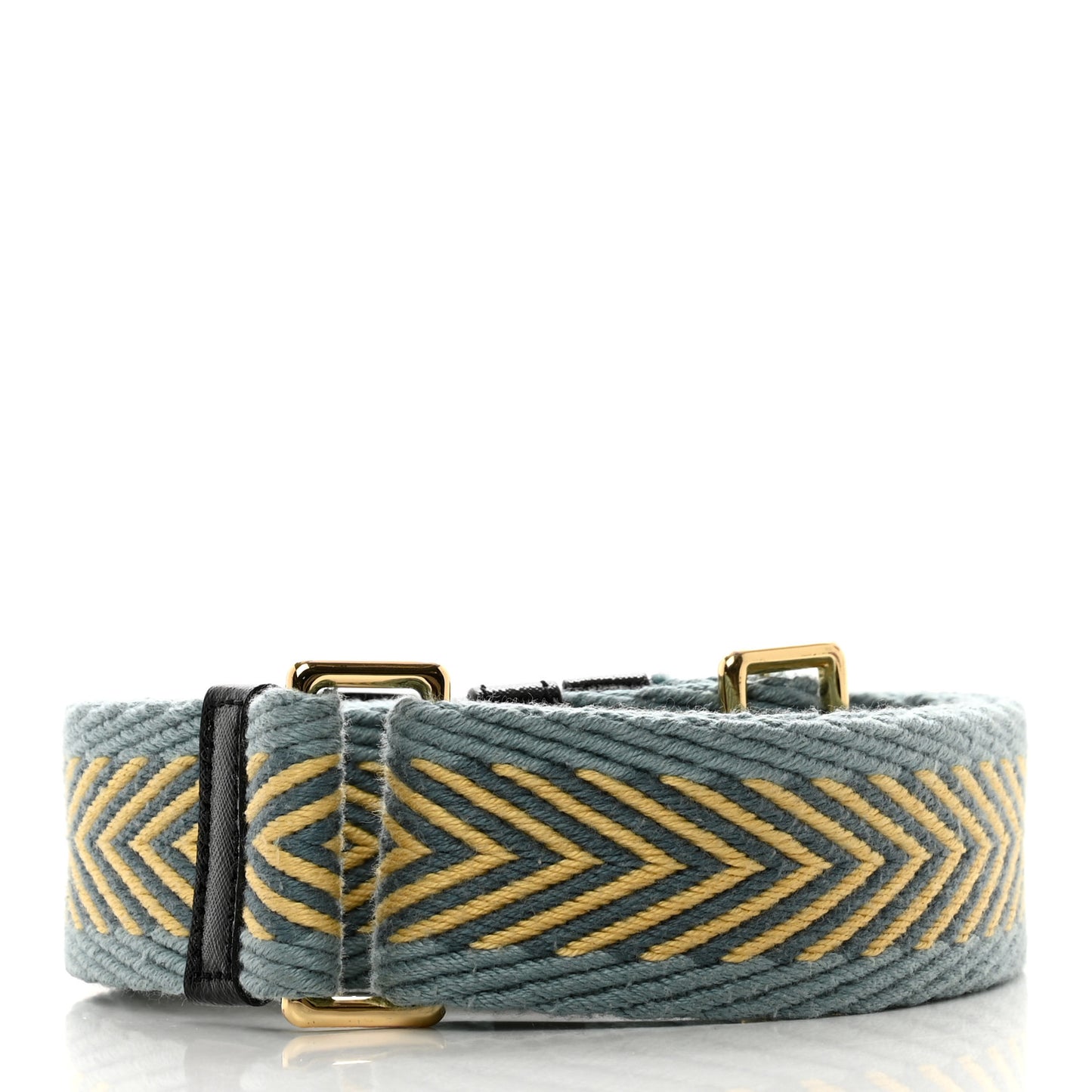 Cotton Calfskin The Arrow Webbing Strap Blue Multicolor