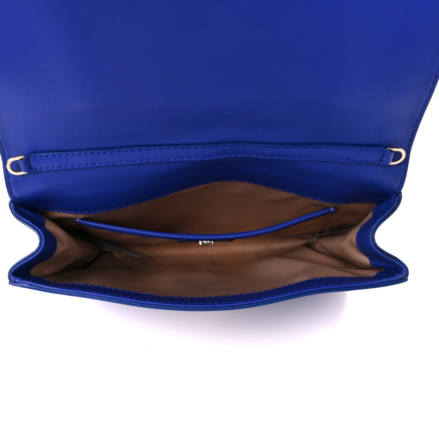 Versace Lambskin Palazzo Chain Evening Bag Blue 5 of 10