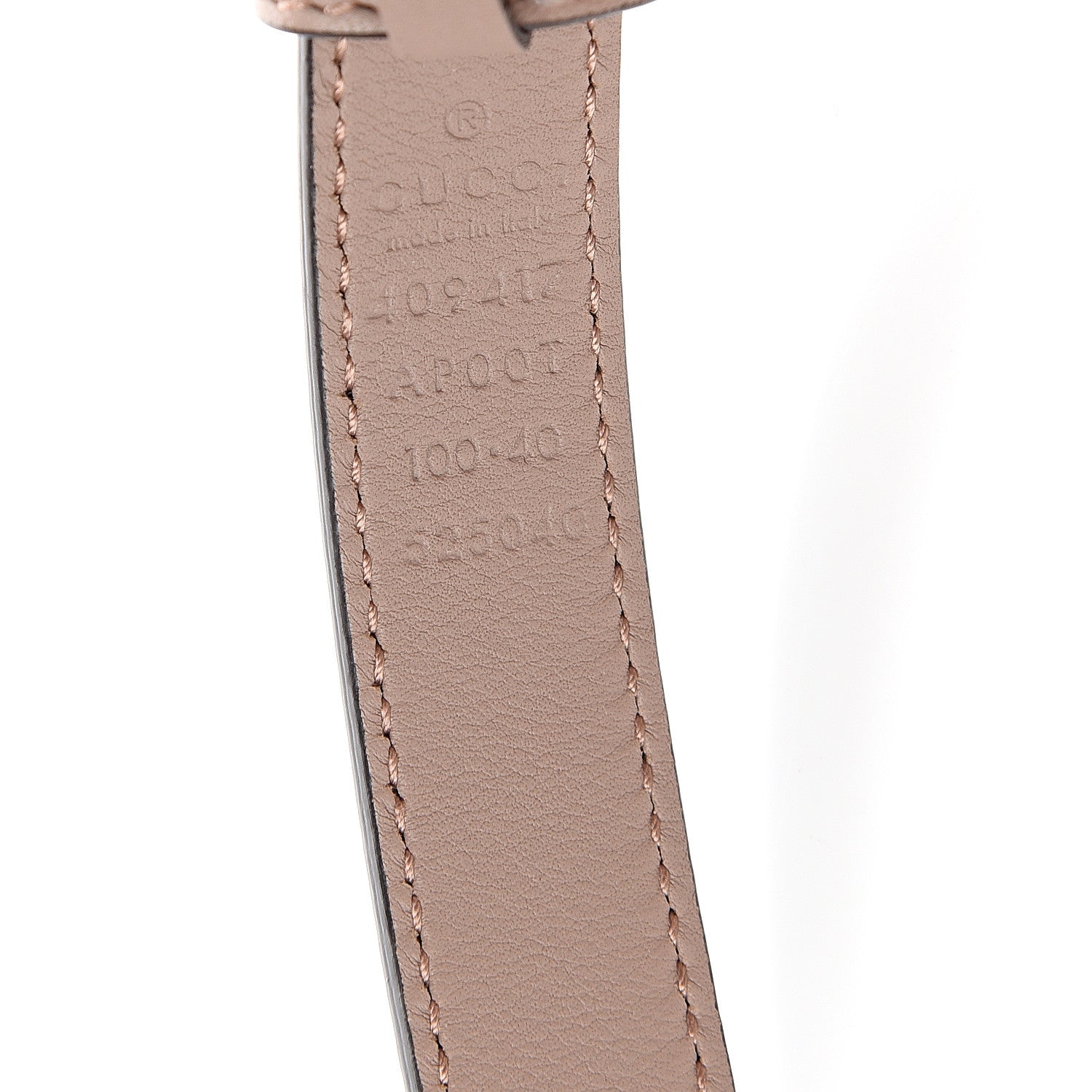 Gucci Calfskin Double G 20mm Belt 100 40 Porcelain Rose 7 of 7