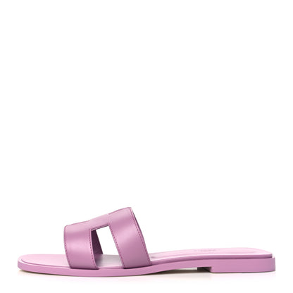 Hermes Calfskin Oran Sandals 40 Bruyère 1 of 9