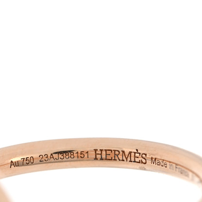 Hermes 18K Rose Gold Diamond PM Echappee Ring 51 5.75 4 of 5