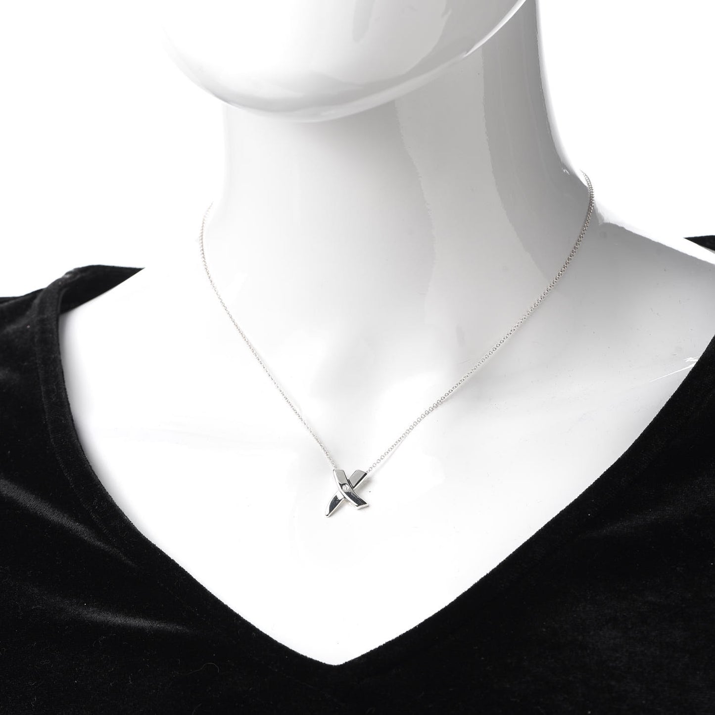 Sterling Silver Diamond Paloma Picasso Graffiti X Pendant Necklace