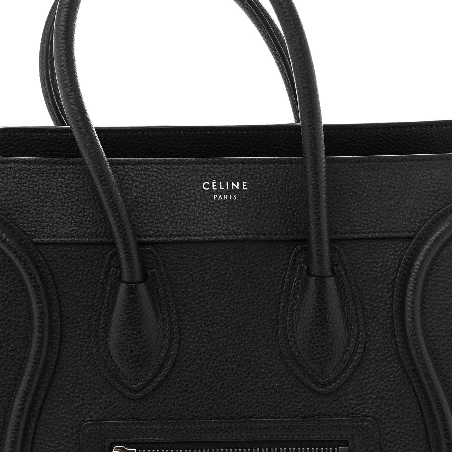 Drummed Calfskin Micro Luggage Black