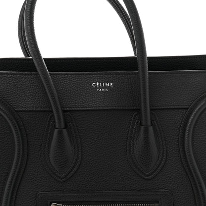 Celine Drummed Calfskin Micro Luggage Black 7 of 10