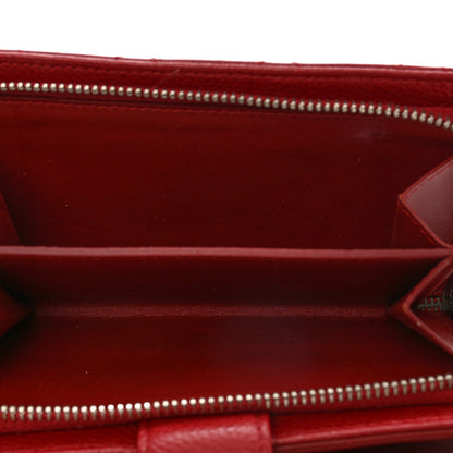 Chanel Caviar Quilted Zipped Pocket Wallet Red 7 of 8