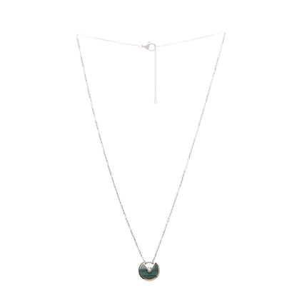 Cartier 18K Pink Gold Diamond Malachite XS Amulette de Cartier Pendant Necklace 3 of 7