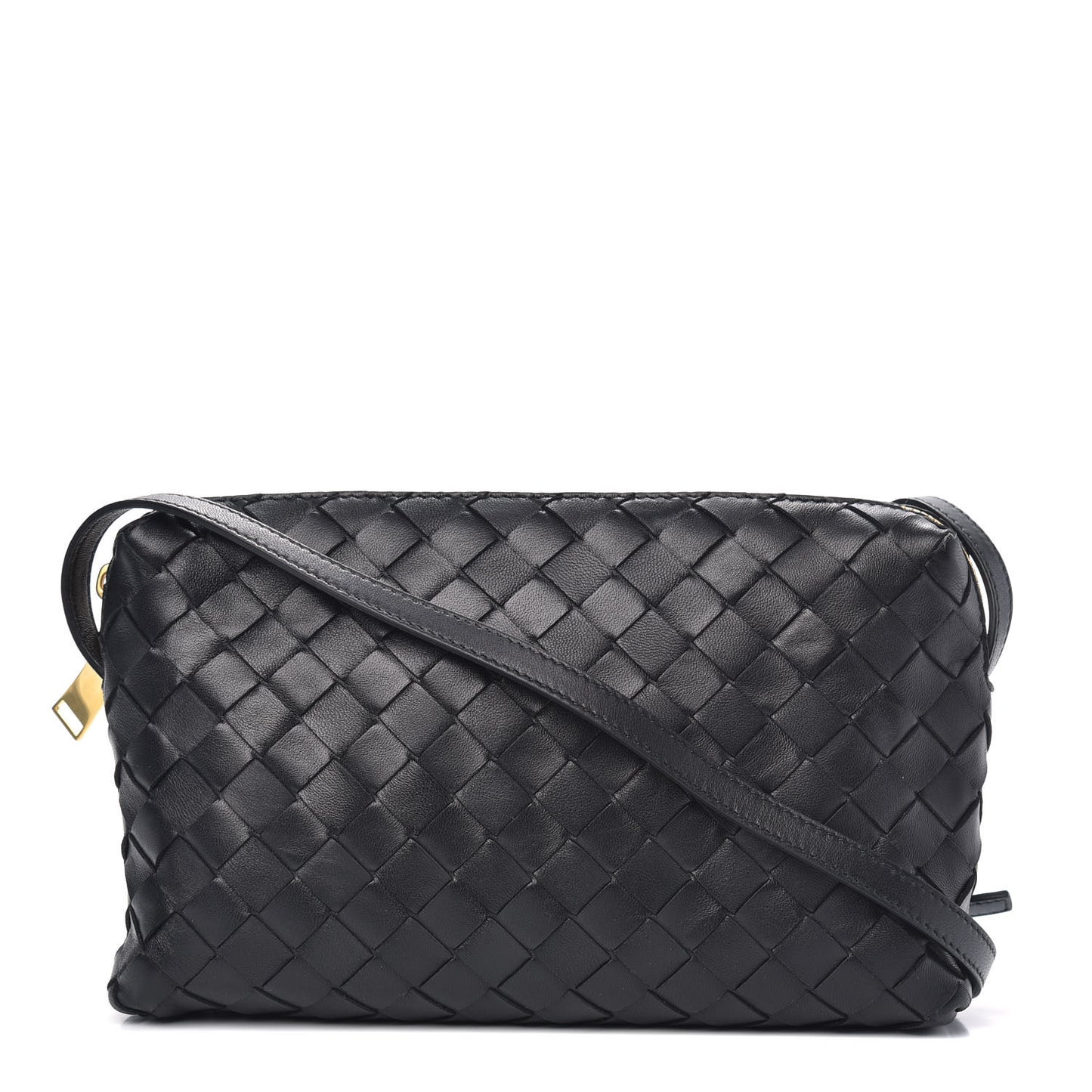 Nappa Intrecciato Crossbody Black