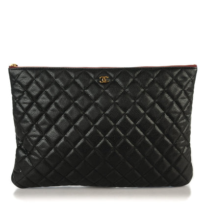 Chanel Caviar Quilted Large Cosmetic Case Black 1 of 7
