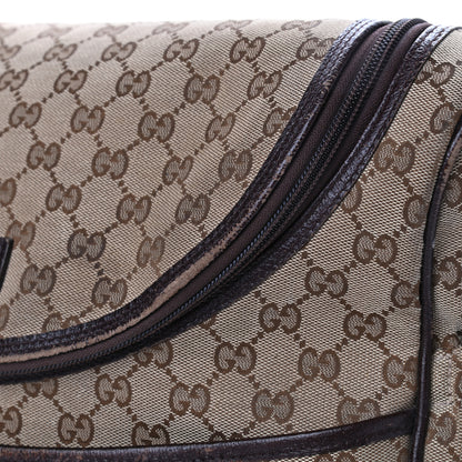 Gucci Monogram Natural Pigskin Large Diaper Bag Beige Ebony Cocoa Dark Chocolate 12 of 12