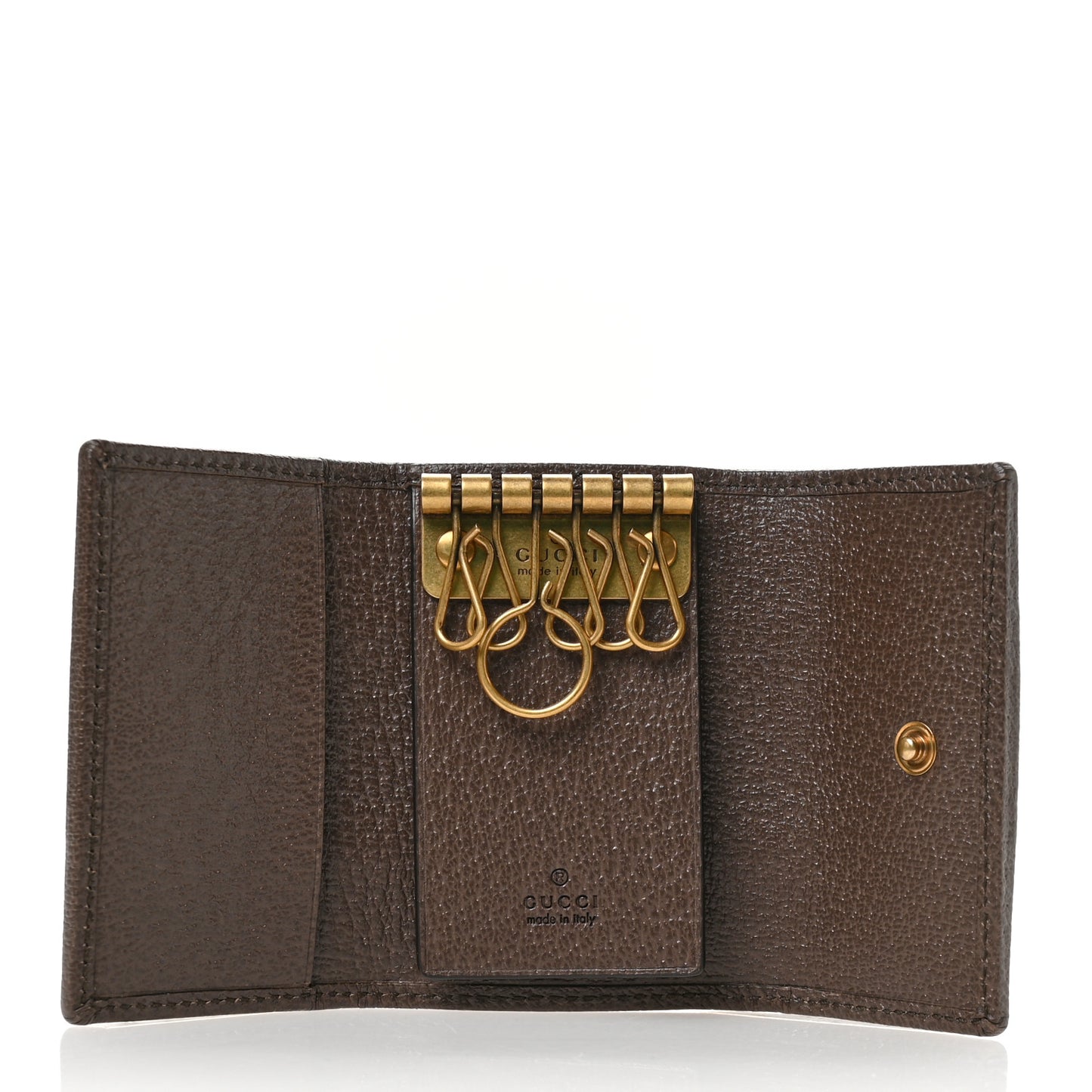 GG Supreme Monogram Web Ophidia 6 Key Holder Case Beige New Acero