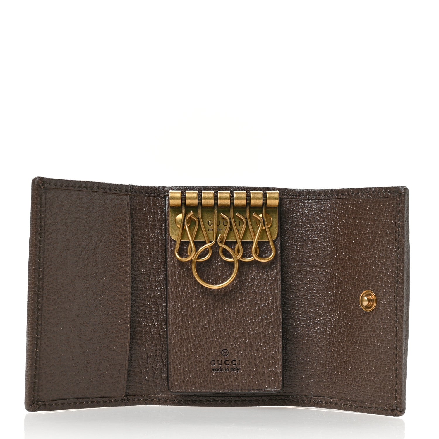 Gucci GG Supreme Monogram Web Ophidia 6 Key Holder Case Beige New Acero 5 of 8