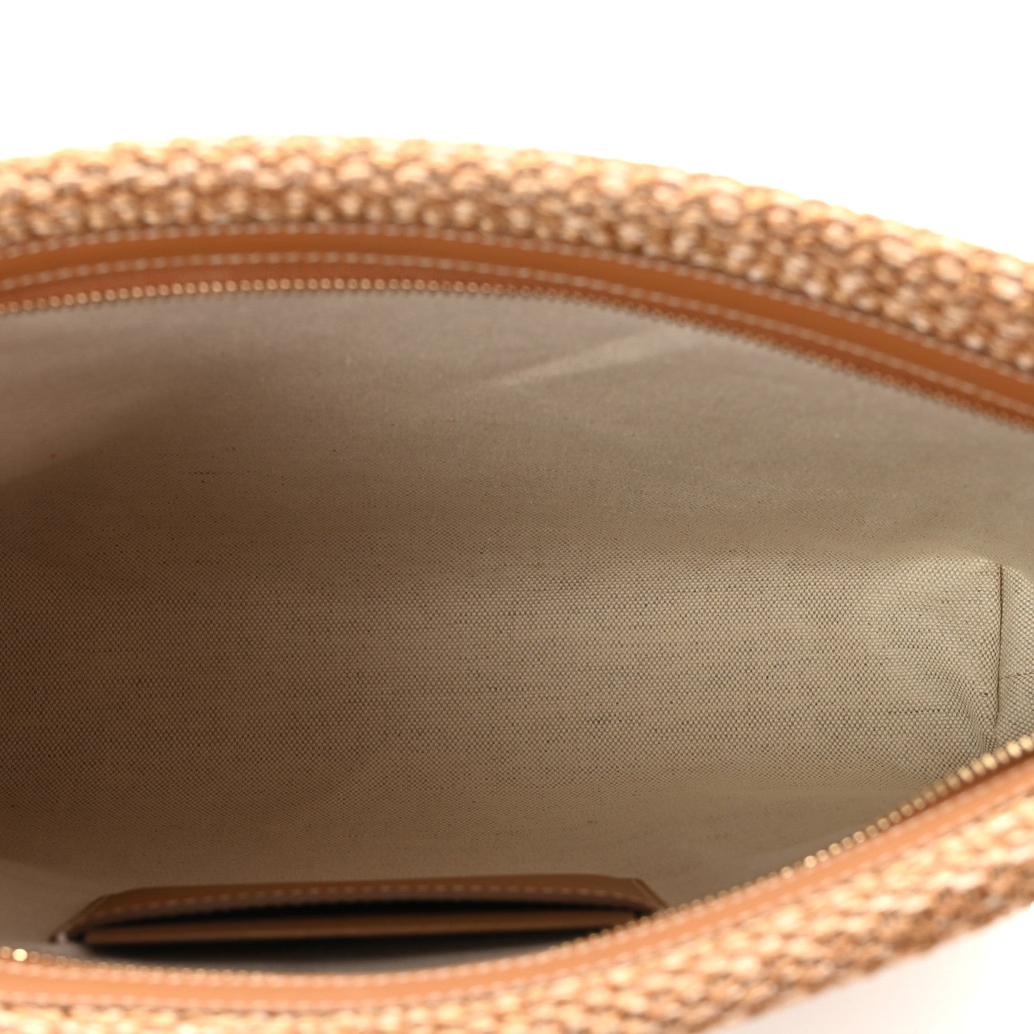 Burberry Raffia TB Duncan Pouch Natural Beige 5 of 6