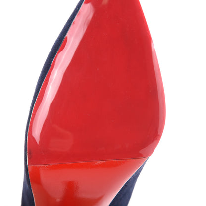 Christian Louboutin Veau Velours So Kate 120 Pumps 37.5 Navy 5 of 8