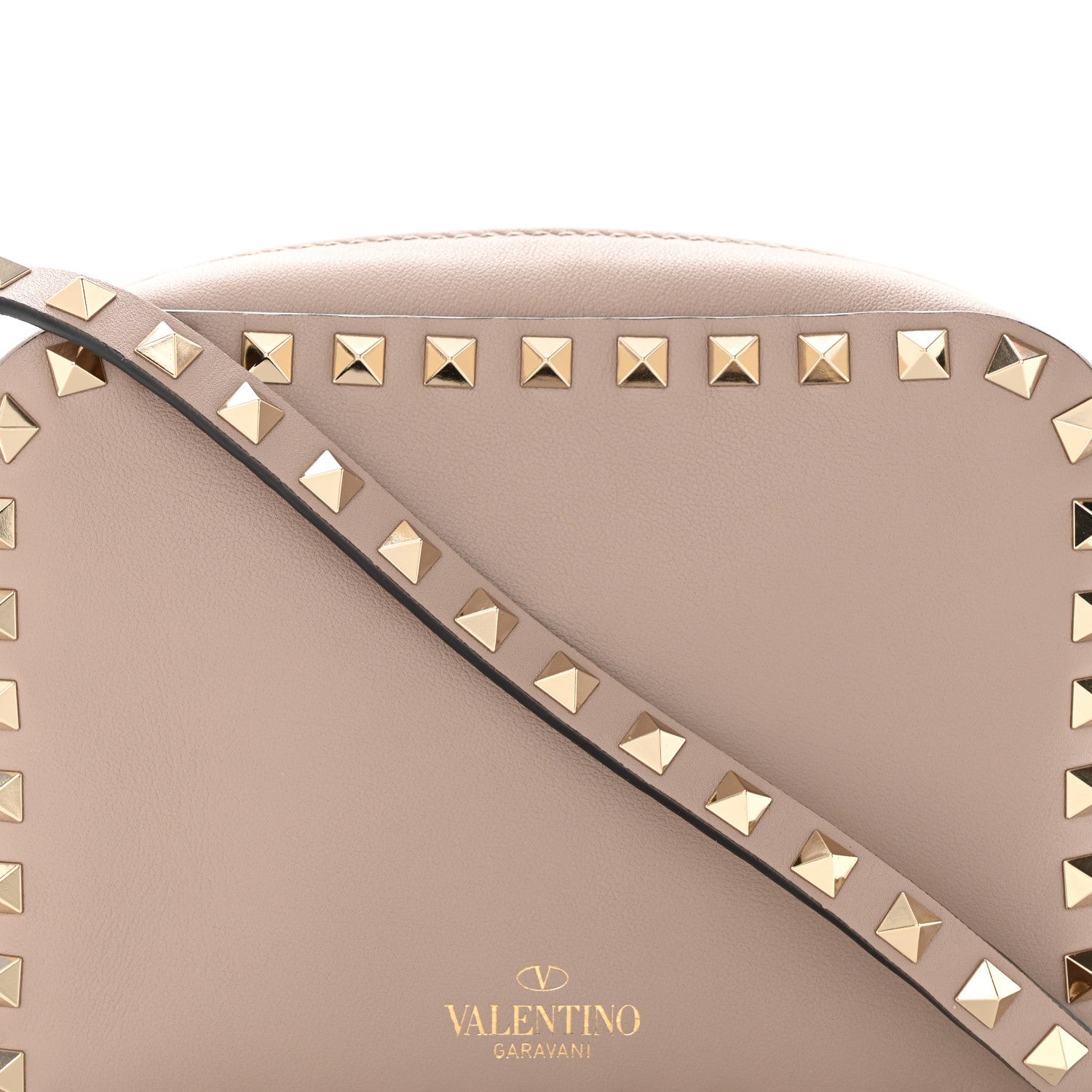 Valentino Garavani Calfskin Rockstud Camera Crossbody Bag Poudre 7 of 9
